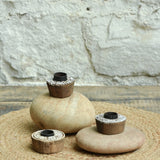 Ekaurr Vintage Print Block Candle Holder (Set of 3)