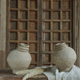 Ekaurr Set of 2 Paper Mache Dancing Pots in Earthy Finish