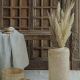 Ekaurr Paper mache floor vase cladded with rice husk