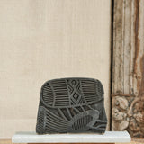 Ekaurr Carftique print block on marble base décor