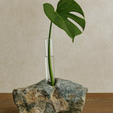 Ekaurr Rustic stone with Glass Testube Planter