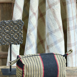 Ekaurr Green-Black Stripes Fabric Pouch (Set of 2)