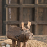 Ekaurr Reclaimed Wood Piggy Decor