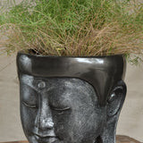 Buddha Head Planters – Charcoal Black (Set of 2)