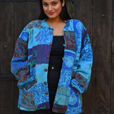 Ekaurr The Purple & Blue Canvas Jacket