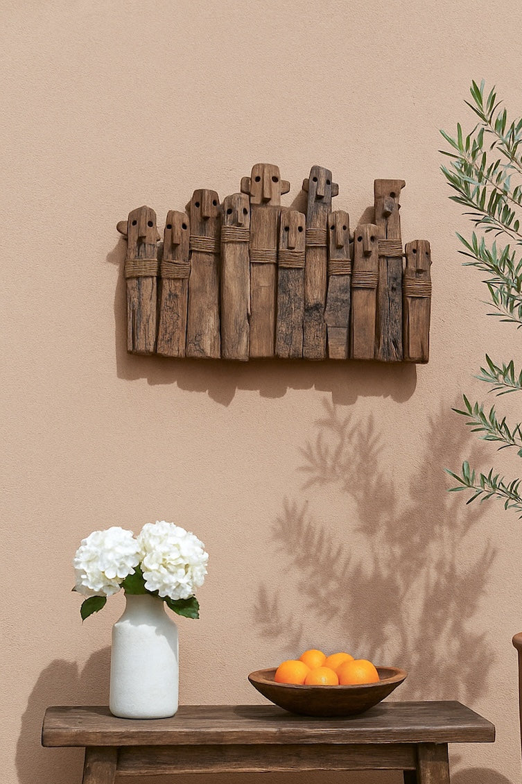Unique handcrafted and reclaimed wall decor designed to add warmth and character to modern spaces. 