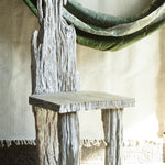 Handcrafted, Upcycled, Raw and rustic wooden chair for modern spaces. 