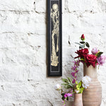 Ekaurr Devi Tandava wall art depicting a goddess in a dynamic tandava dance pose in vibrant devotional tones, handcrafted spiritual home decor for living rooms altars and sacred interior spaces