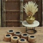 Ekaurr 3 Tealight and 4 Tealight Set handcrafted reclaimed wood tea light holder sets available in 3-holder and 4-holder configurations, rustic artisan candle holder for dining tables and home styling