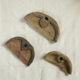 Ekaurr Antique Style Wooden Spade Plaques handcrafted vintage-inspired wooden wall plaques in a spade form with aged distressed finish, artisan decorative wall accent for rustic and eclectic home styling