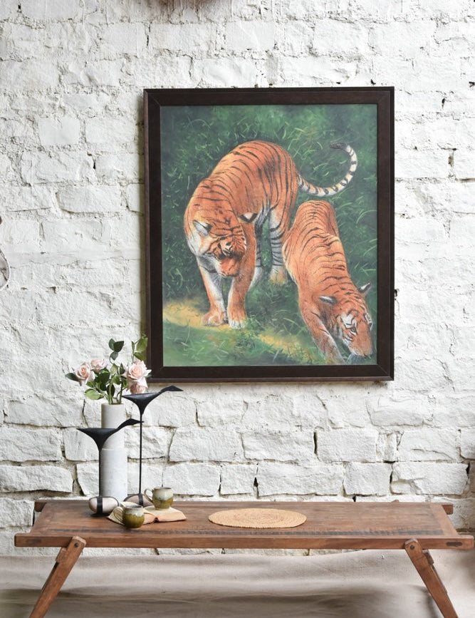 Ekaurr Army Cot Coffee Table with folding legs crafted from reclaimed wood, rustic vintage-inspired low table for living room or outdoor use