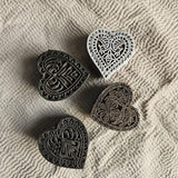 Ekaurr Assorted Carved Hearts handcrafted reclaimed wood heart-shaped carved decorative pieces in assorted sizes and natural finishes, artisan gifting accent for Valentine's Day anniversaries and meaningful home decor