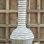 Ekaurr Bottle Paper Mache Vase handcrafted from recycled paper by rural women artisans in Rajasthan, tall bottle-silhouette sustainable decorative vase for home styling