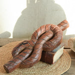 Ekaurr Bound Forever handcrafted interlocked wooden knot sculpture in reclaimed wood, symbolic love décor and meaningful gifting keepsake for couples