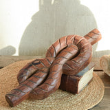 Ekaurr Bound Forever handcrafted interlocked wooden knot sculpture in reclaimed wood, symbolic love décor and meaningful gifting keepsake for couples