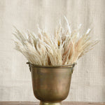 Ekaurr Brass Bucket Small – compact vintage collectible brass bucket with aged patina and natural dents, ideal as a planter, organiser, or rustic home accent