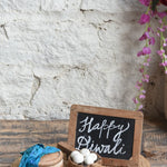Ekaurr Chalk Charms Gift Set curated artisan gift set including a rustic wooden emblem chalkboard and charming handcrafted home accent pieces with complimentary greeting card, playful sustainable gifting for home offices desks and personalised spaces