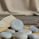 Ekaurr Coastal Grey Pebbles set of handpicked natural grey decorative stones in assorted organic shapes, ethically sourced unpolished pebbles for bowls, trays and tablescapes