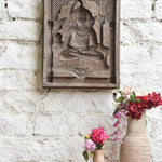 Ekaurr Cosmic Imprint Shiva Mould Decor hand-pressed cement or clay wall art of Lord Shiva in an abstract cosmic relief imprint, artisan devotional home decor for walls meditation corners and spiritual spaces