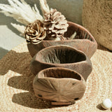 Ekaurr Cowbell Planter Large vintage brass cowbell repurposed as a statement rustic planter, upcycled artisan found object pot for small plants dried botanicals or decorative home styling