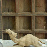 Ekaurr Desert Rest handcrafted jute camel sculpture in a resting pose, earthy natural fibre animal figurine for home decor shelves or nature-inspired styling