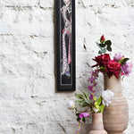 Ekaurr Devi Tandava wall art depicting a goddess in a dynamic tandava dance pose in vibrant devotional tones, handcrafted spiritual home decor for living rooms altars and sacred interior spaces