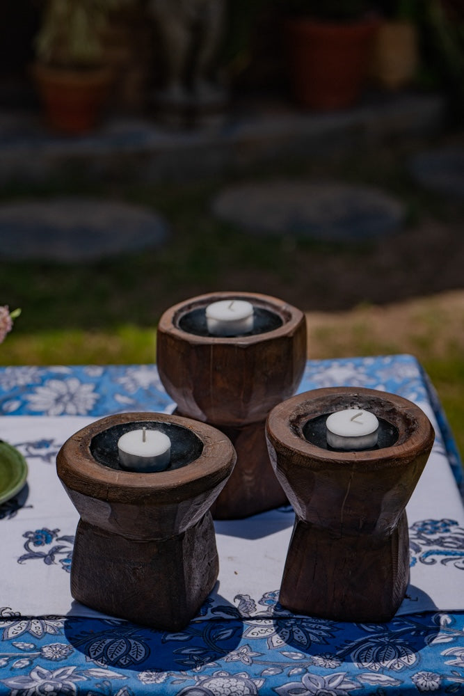 Ekaurr Dhuni Candles set of 3 handcrafted candles inspired by the sacred dhuni fire ritual, artisan spiritual candles for meditation pooja spaces and mindful home ambience