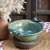 Ekaurr Dragon Serving Bowl handmade ceramic bowl with a dragon motif or dragon-inspired sculptural detailing in rich glaze, artisan statement kitchen piece for serving and dining table display