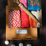 Ekaurr Drape Delight handcrafted fabric drape or stole gifting set in artisan Indian textile design, versatile sustainable textile accessory or gifting piece for women's styling and festive occasions