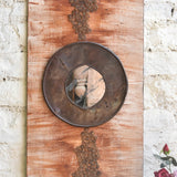 Ekaurr Earth Core Wall Art original artwork with layered circular earth-toned composition in terracotta ochre and brown tones, handcrafted wall art for living rooms and nature-inspired home interiors