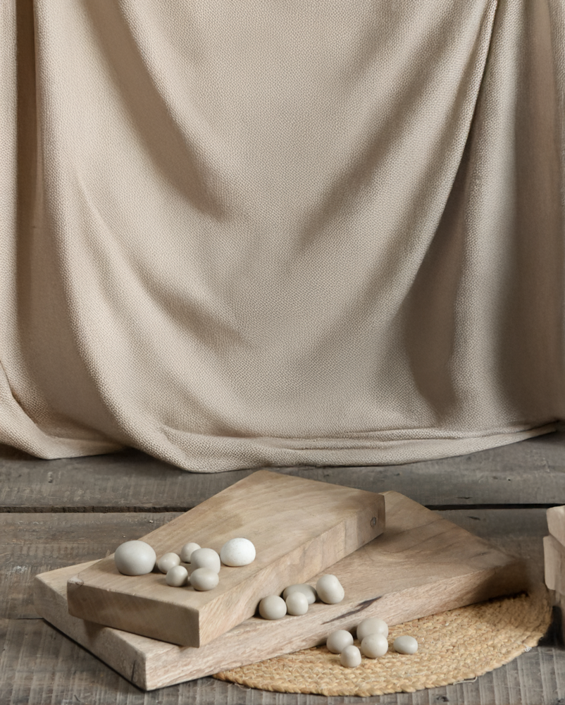 Ekaurr Earth Grain Wooden Platter set of 2 handcrafted solid wood serving platters with visible natural grain texture in a paired set, artisan rustic platter for dining cheese boards and home styling