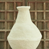 Ekaurr Earthen Bulb Paper Mache Vase handcrafted from recycled paper in earthy tones by rural Indian women artisans, organic bulb-form sustainable decorative vase
