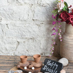 Ekaurr Embers and Earth Gift Set curated artisan gift set of terracotta or clay candle holders and earthy natural material accent pieces with complimentary greeting card, grounding sustainable gifting for conscious homes and meaningful occasions