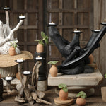 Ekaurr Eternal Tide large Driftwood Candle Tree – 12-candle sculptural statement piece for living spaces