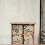 Ekaurr Fine Kantha Cladded Chest with 4 drawers – handcrafted wooden chest wrapped in vibrant vintage Kantha textile, storage furniture