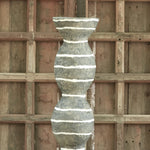 Ekaurr Freeform Striped Paper Mache Vase handcrafted from recycled paper by rural Rajasthan women artisans with organic freeform silhouette and textured striped surface