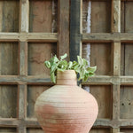 Ekaurr Gharua Terracotta Planter handmade by rural Indian women artisans in traditional gharua water vessel form, earthy terracotta planter for indoor or outdoor use