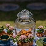 Ekaurr Glass Jar with Lid clear glass storage jar with a fitted lid, artisan kitchen essential for storing spices grains or dry goods with a clean minimal aesthetic for pantry and counter styling