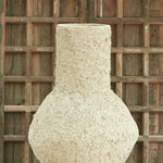 Ekaurr Globular Paper Mache Vase handcrafted from recycled paper by rural Indian women artisans, rounded organic form sustainable decorative vase for shelves or consoles