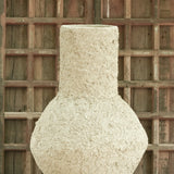 Ekaurr Globular Paper Mache Vase handcrafted from recycled paper by rural Indian women artisans, rounded organic form sustainable decorative vase for shelves or consoles