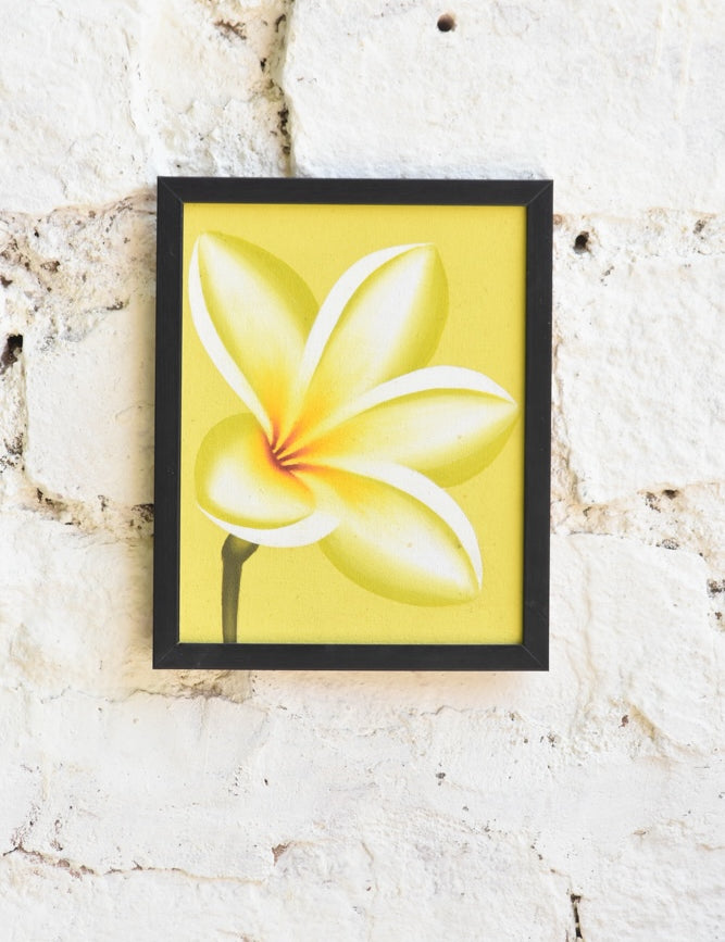 Ekaurr Golden Bloom Painting shown in a styled living room setting demonstrating scale and wall placement