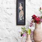 Ekaurr The Grace of Java framed Indonesian Wayang shadow puppet figure in traditional Javanese artistic style, handcrafted cultural wall art for living rooms and globally inspired home interiors