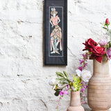 Ekaurr The Grace of Java framed Indonesian Wayang shadow puppet figure in traditional Javanese artistic style, handcrafted cultural wall art for living rooms and globally inspired home interiors