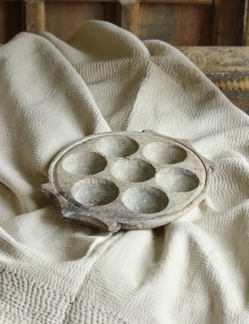 Ekaurr Grey Stone Tray with Handles solid grey natural stone serving tray with carved side handles, luxury artisan stone tray for dining tables vanities and refined home styling