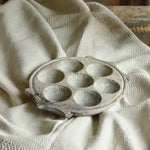 Ekaurr Grey Stone Tray with Handles solid grey natural stone serving tray with carved side handles, luxury artisan stone tray for dining tables vanities and refined home styling