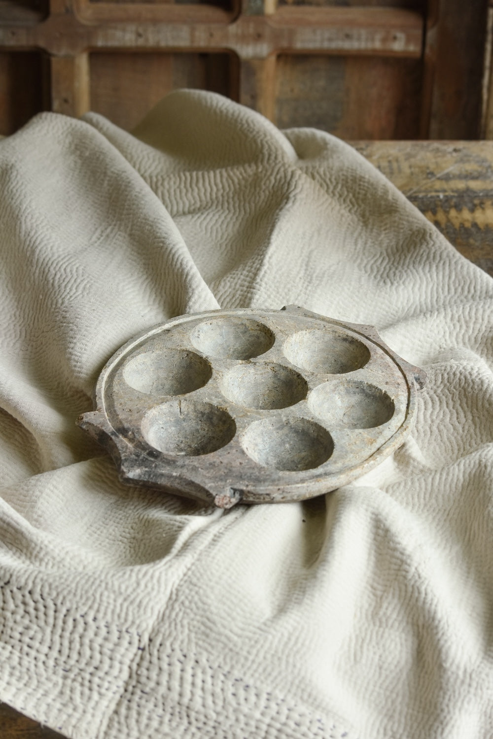 Ekaurr Grey Stone Tray with Handles solid grey natural stone serving tray with carved side handles, luxury artisan stone tray for dining tables vanities and refined home styling