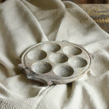 Ekaurr Grey Stone Tray with Handles solid grey natural stone serving tray with carved side handles, luxury artisan stone tray for dining tables vanities and refined home styling