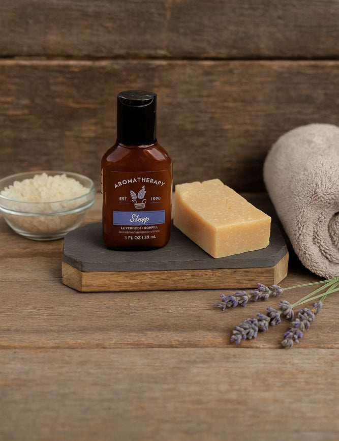 Ekaurr Set of 3 Stone Risers styled together showing assorted heights and natural stone surface texture for tabletop display