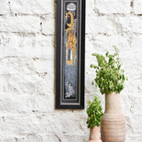 Ekaurr Guardians Procession wall art depicting a ceremonial or mythological procession of guardian figures in rich traditional tones, handcrafted cultural home decor for living rooms and heritage-inspired interiors