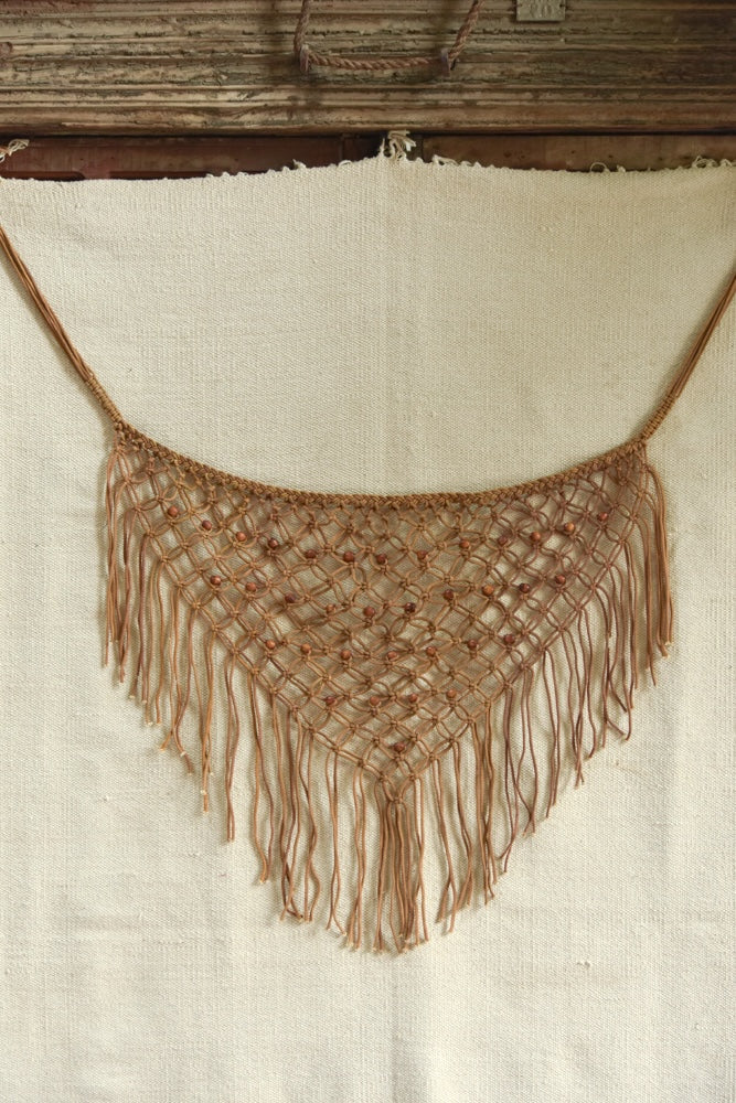 Ekaurr Hand Knotted Macrame Wall Hanging handcrafted natural cotton rope macrame with intricate knotwork and fringe detailing, bohemian textile wall art for living rooms bedrooms and nature-inspired home interiors